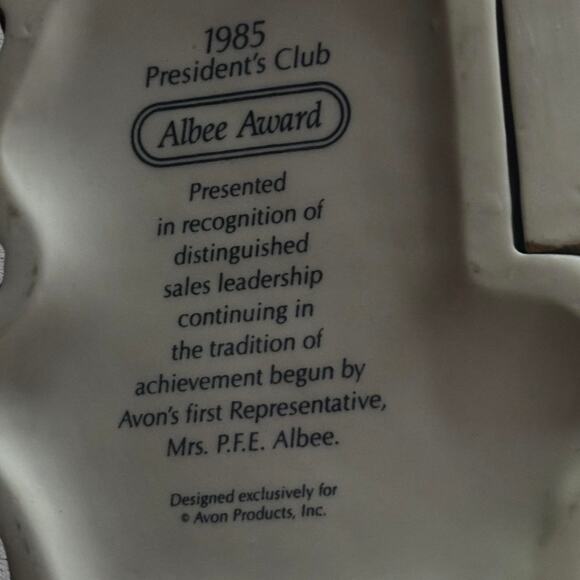 Avon 1995 Mrs. Albee Award Collectible Vintage Hand Painted NO BOX Beautiful - Picture 4 of 8